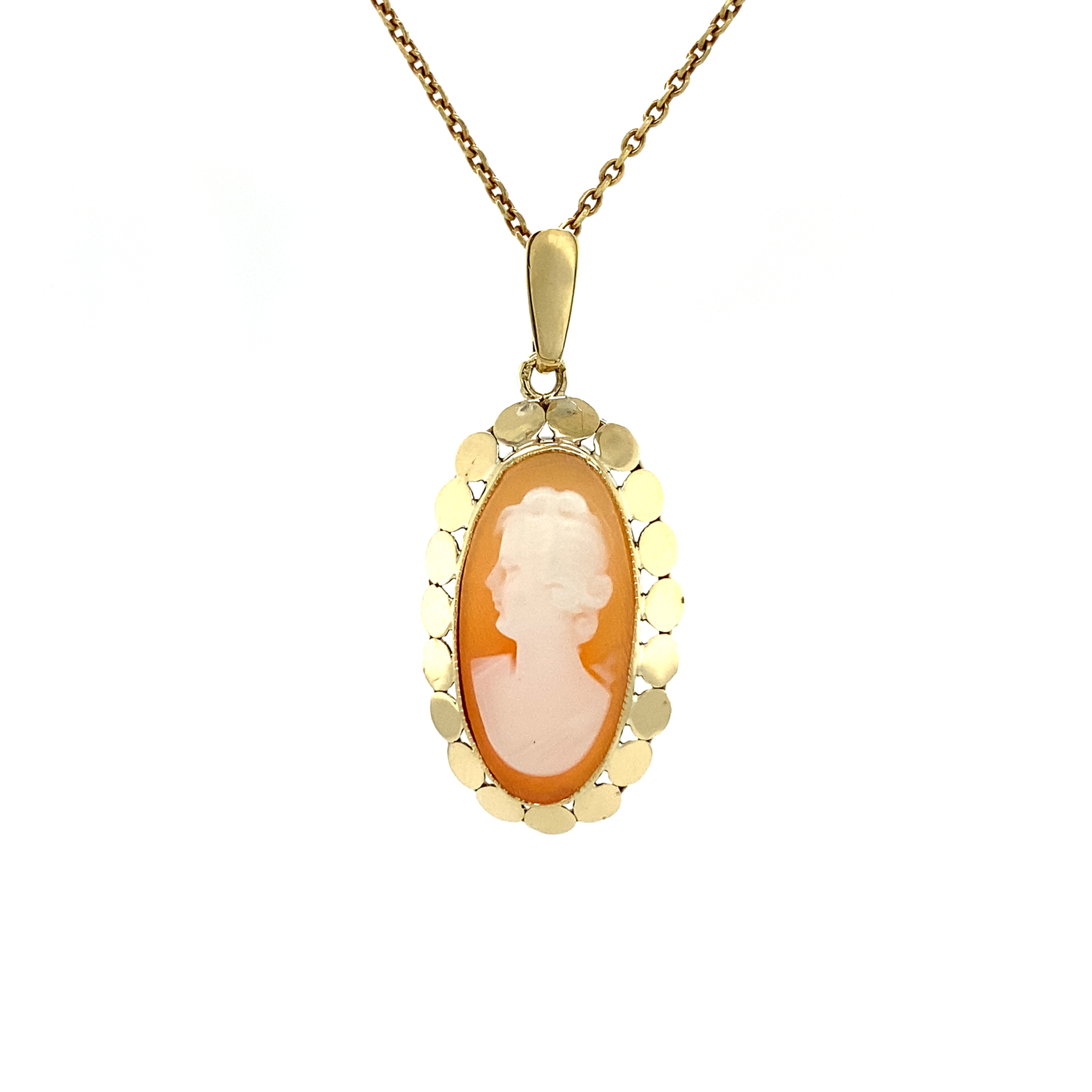 Vintage 12K Gold Pendant with Cameo